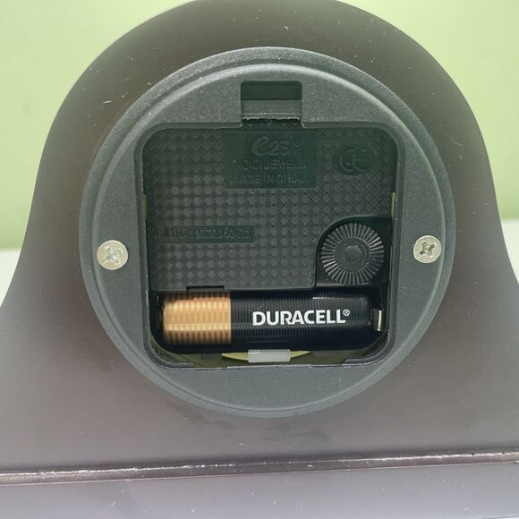 WALLACE QUARTZ VINTAGE LOOK WOOD MANTLE or Desk CLOCK 9.5" - Picture 4 of 4